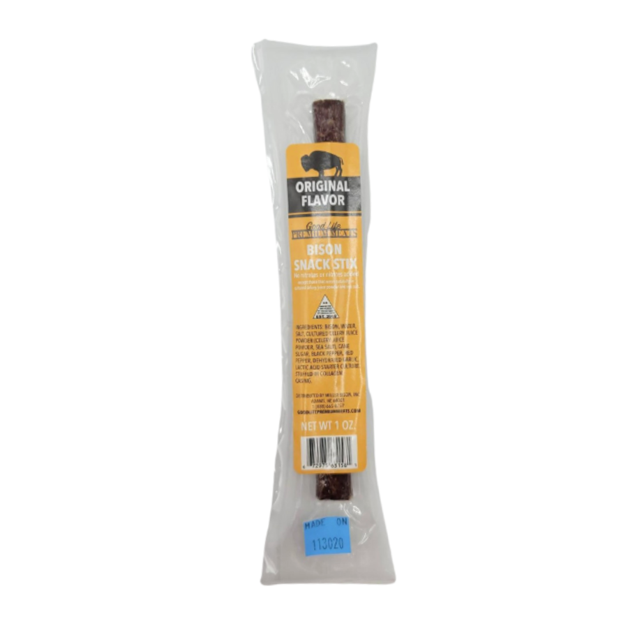 Bison Original Meat Stick | 1 oz | Pack of 12 | Nebraska Bison