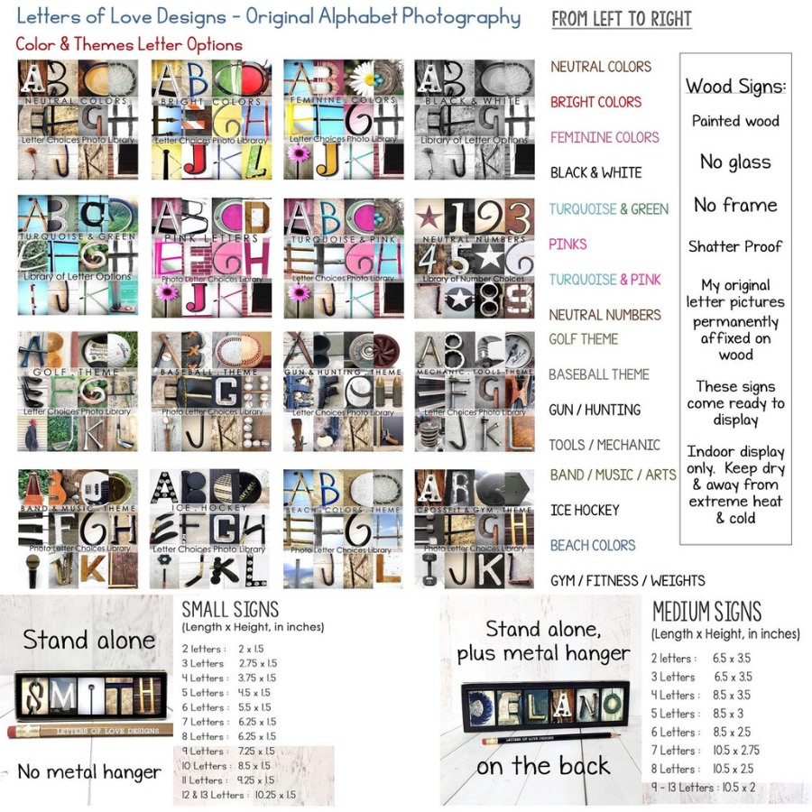 Grandpa Word Block | 6.5" x 1.5" x 1" | Letters of Love Designs