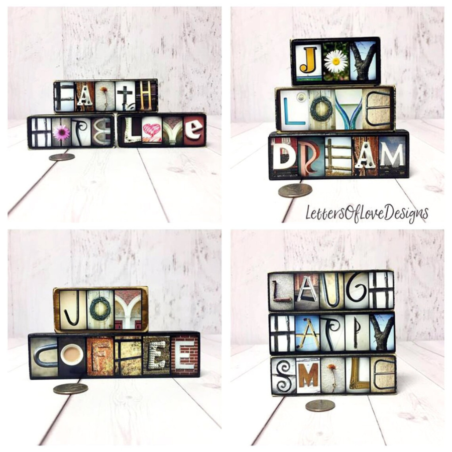 Grandpa Word Block | 6.5" x 1.5" x 1" | Letters of Love Designs