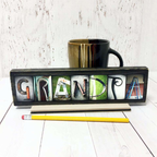 Grandpa Word Block | 6.5" x 1.5" x 1" | Letters of Love Designs