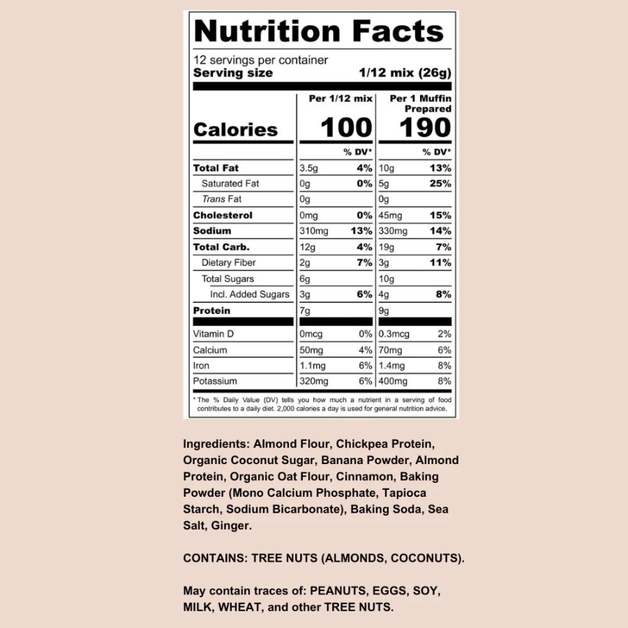 Gluten Free Banana Muffin Baking Mix | Pack of 2 | 11 oz | High Protein | Gluten Free | Honest Almond