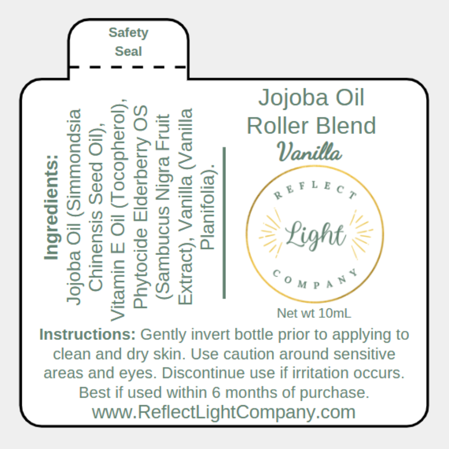 Jojoba Oil Roller | 10 ml | Multiple Scents | Reflect Light Company