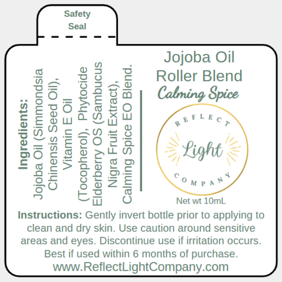Jojoba Oil Roller | 10 ml | Multiple Scents | Reflect Light Company