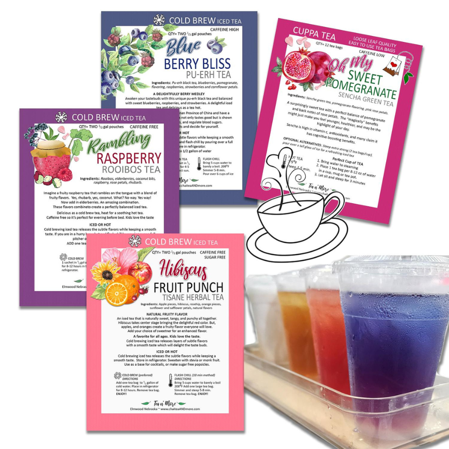 Rambling Raspberry Decaffeinated Tea | Pack of 2 | 2 Half Gallon Bags | Tea n More