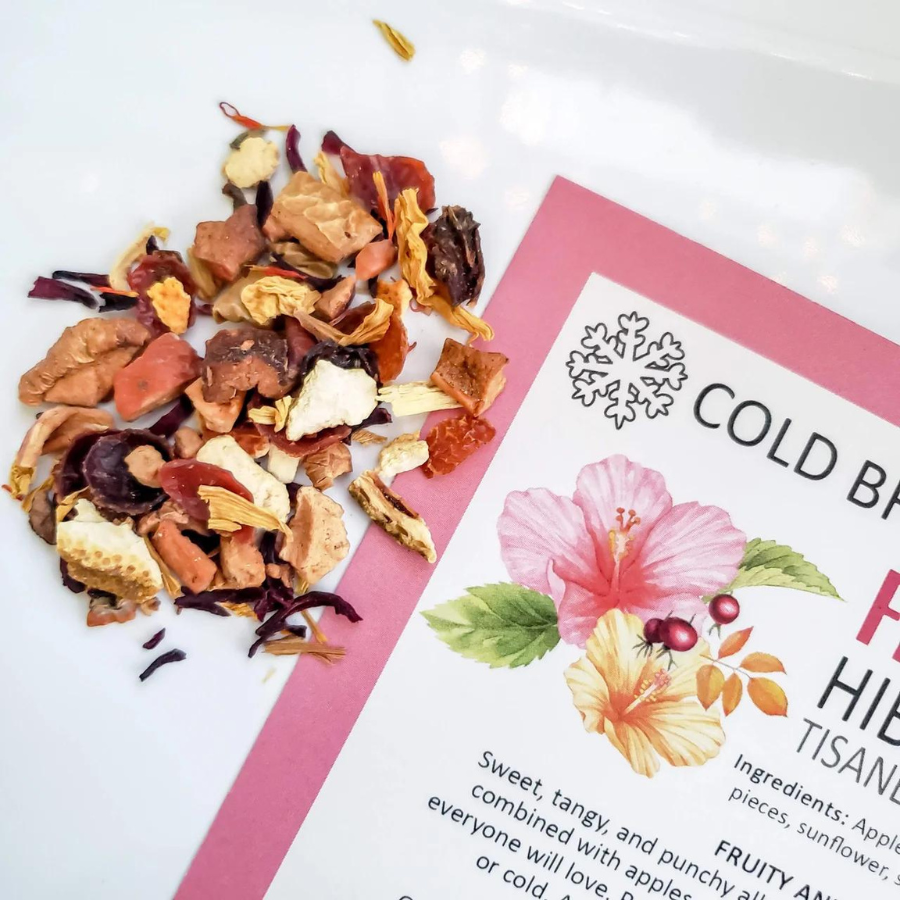 Hibiscus Fruit Punch Cold Brew Decaffeinated Herbal Tea | 2 Half Gallon Bags | Tea n More