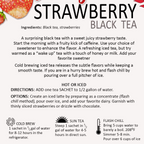 Strawberry Tea | Cold Brew Black Tea | 2 Pitcher Bags | Caffeinated | Tea n More