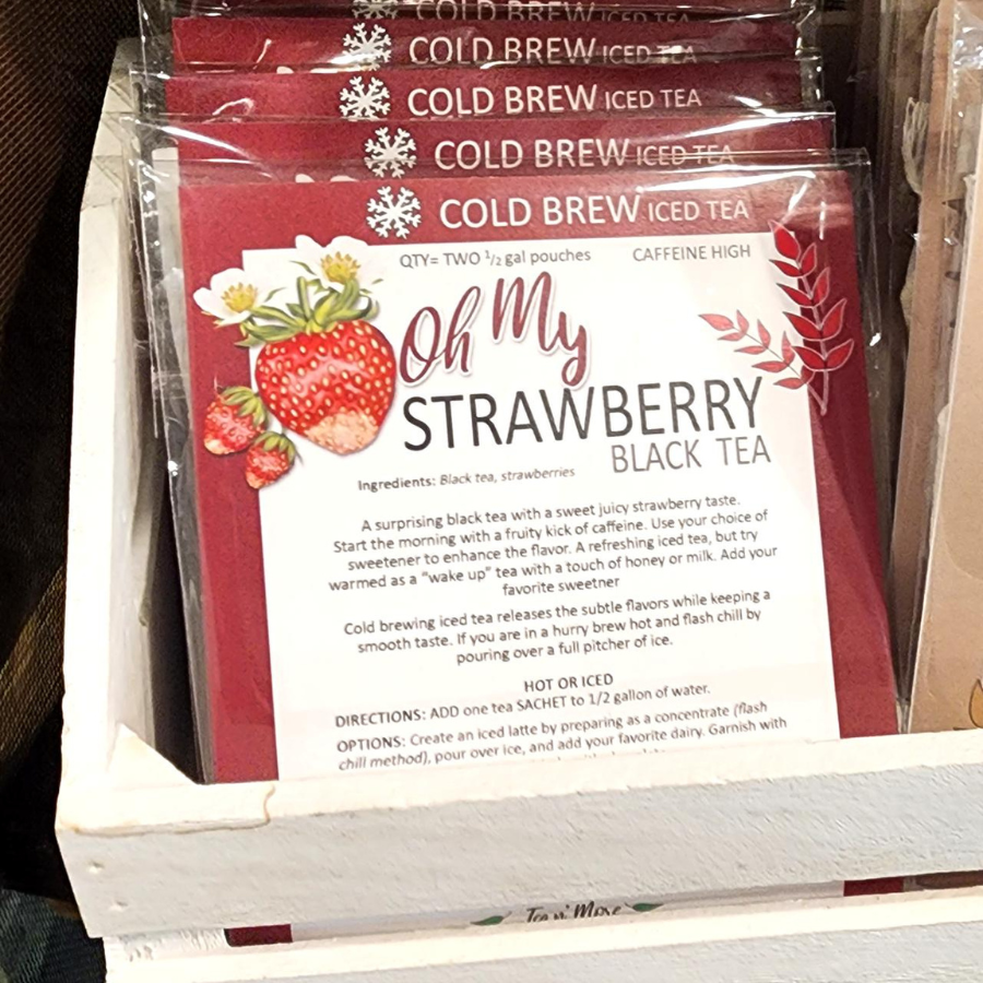 Strawberry Tea | Cold Brew Black Tea | Pack of 2 | Caffeinated | Tea n More