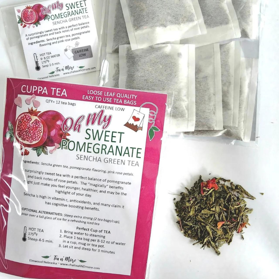 Sweet Pomegranate  Sencha Green Tea | Pack of 2 | Tea n More