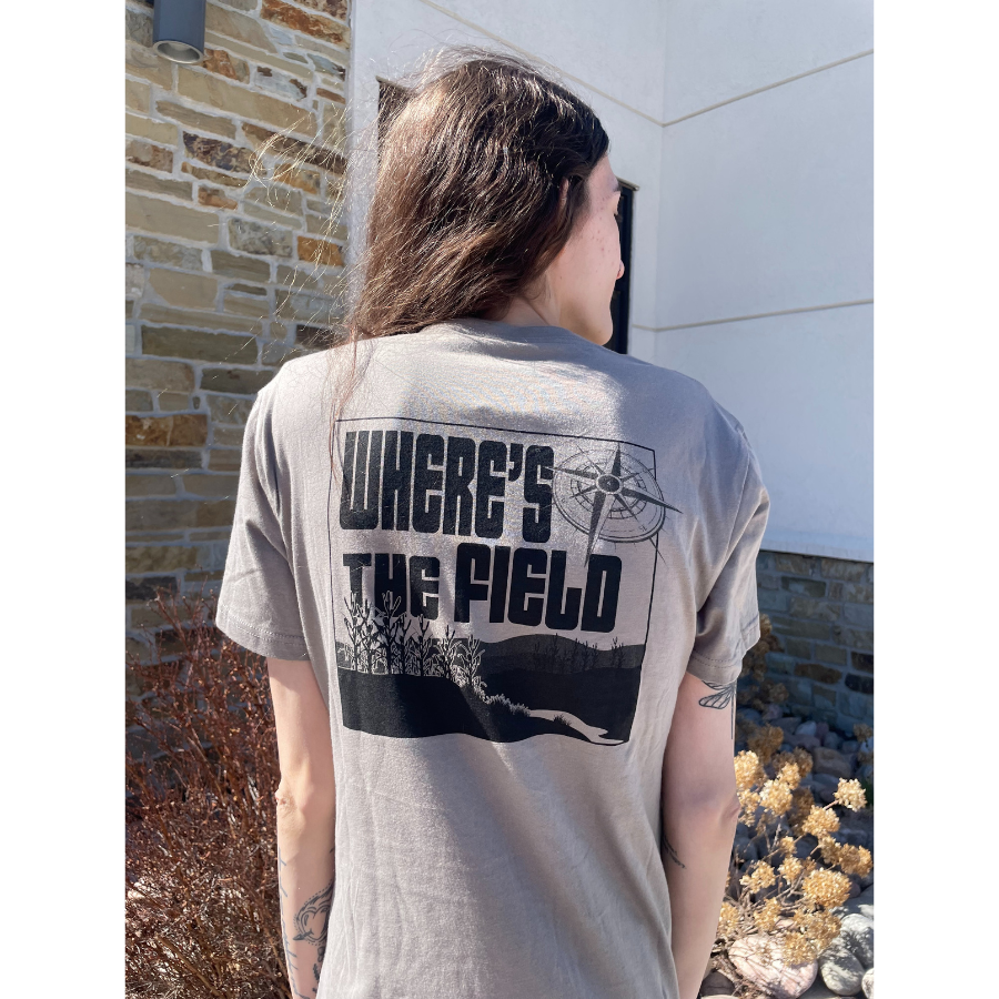 SALE | WTF (Where's The Field) T-Shirt | Warm Gray | Multiple Sizes | Screen Machine