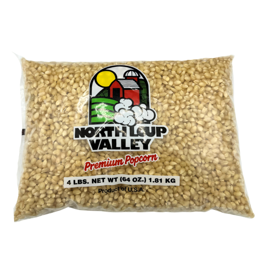 White Un-Popped Popcorn Kernels | 4 lb | Pack of 3 | Non-GMO | Popcorn County USA | North Loup Valley