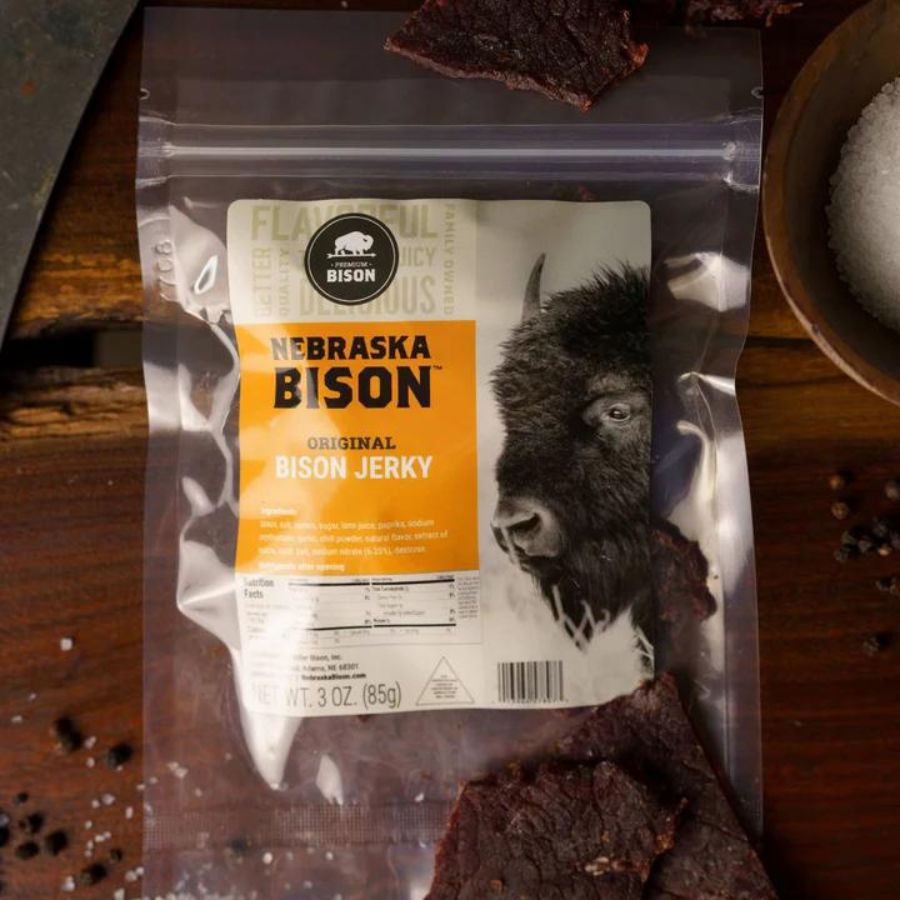 Bison Original Jerky | Original Flavor | 3 oz | Pack of 3 | Nebraska Bison