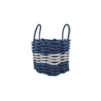 Navy Blue & Gray Rope Basket