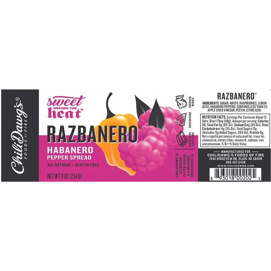 Razbanero Pepper Spread | Pack of 2 | 9 oz | Gluten Free | Chili Dawg's Foods of Fire