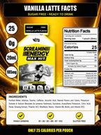 Screamin Energy Vanilla Latte Sugar Free
