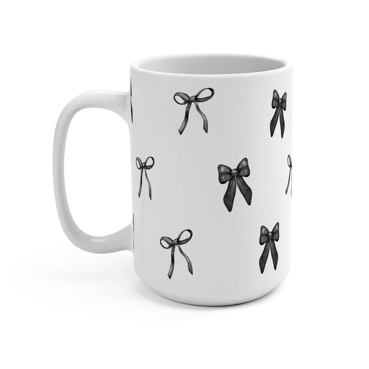 Black Coquette Bows Glass Cups