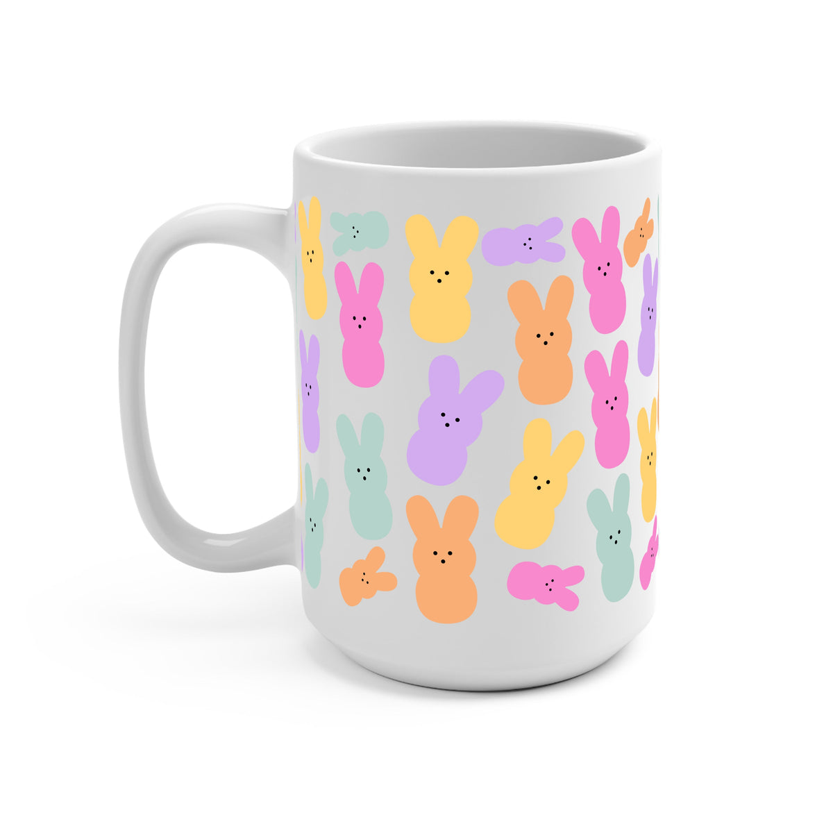 Easter Bunny Peeps Glass Cups