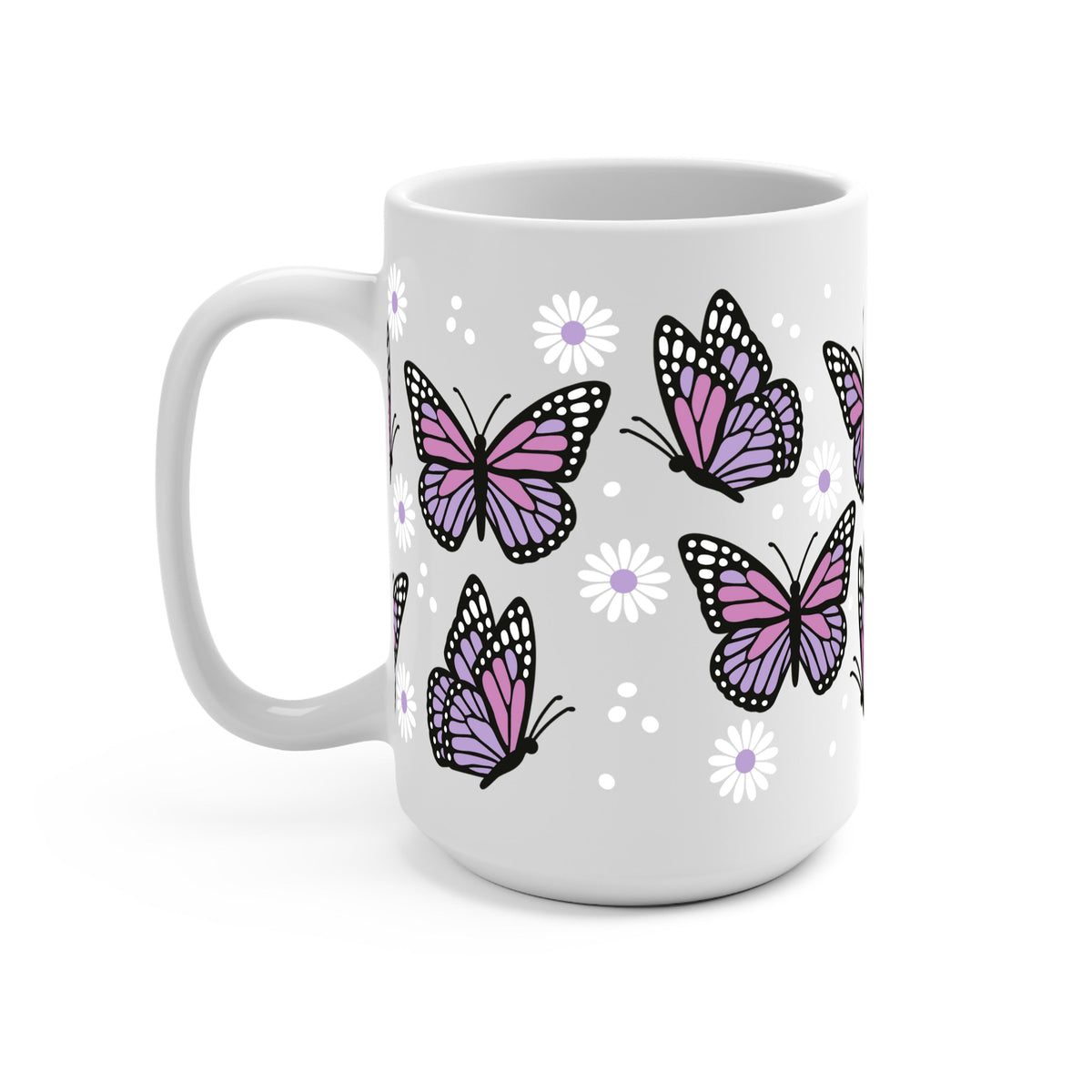 Butterfly Daisy Glass Cups