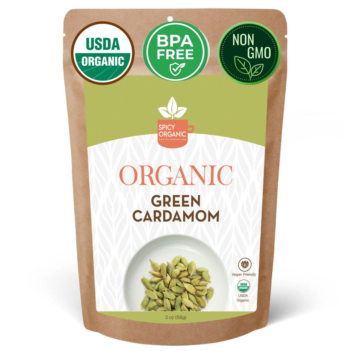 Organic Green Cardamom Pods – Jumbo, for Chai & Biryani
