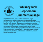 Whiskey Jack Peppercorn Summer Sausage