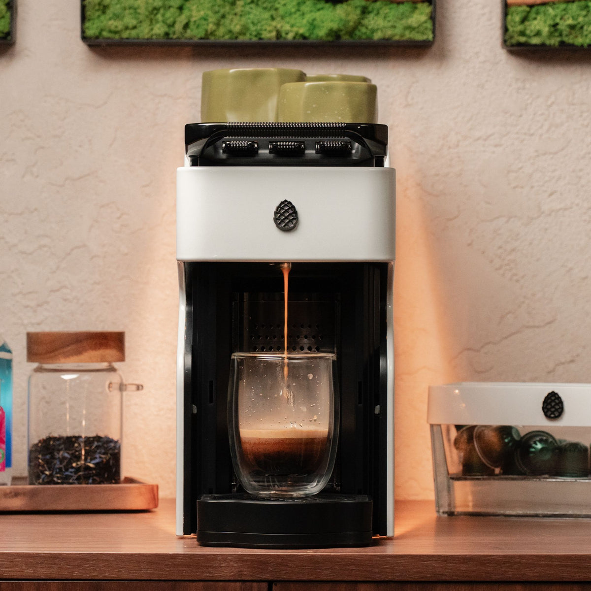 Line1 Espresso and Coffee Machine: Glacier & Grain