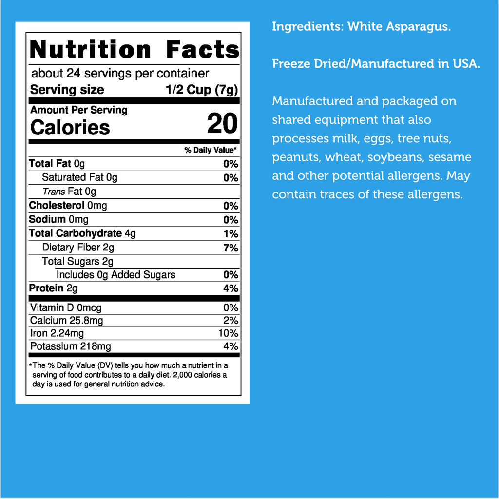 Freeze Dried White Asparagus