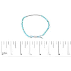 Sterling Silver Turquoise Beads Station Bracelet with Bolo Clasp