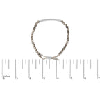 Sterling Silver Jasper Bead Station Bracelet Bolo Clasp