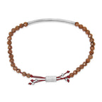 Sterling Silver Sand Bead Station Bracelet Bolo