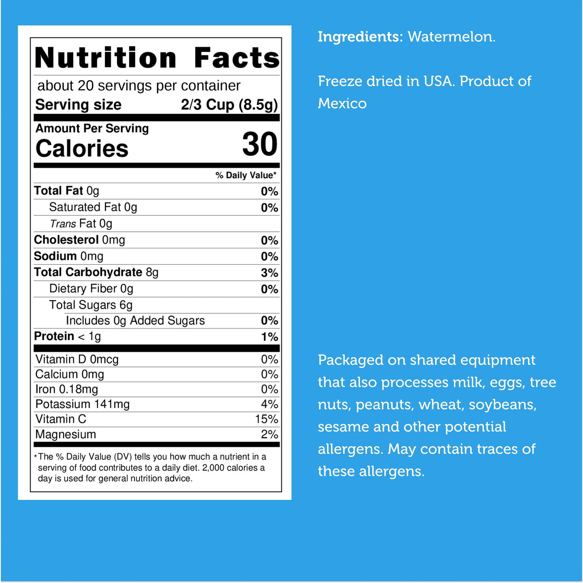Freeze Dried Yellow Watermelon