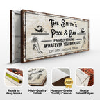 Personalized Rustic Pool Sign