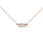 18K Rose Gold 3/4 Cttw Pave Diamonds and Graduated Green Tsavorite Gemstone Curved Bar Choker Necklace (G-H Color, SI1-SI2 Clarity) - Adjustable up to 14" - 16.5"