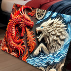Dragon and Wolf Wall Art V