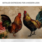 Retro Rooster Chicken Canvas Wall Art