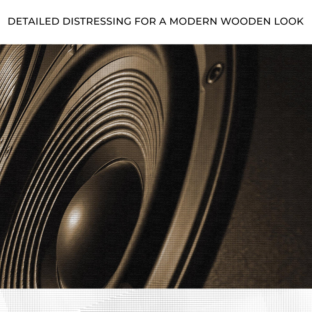 Music Equipment Speakers Sepia Canvas Wall Art