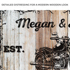 Motorcycle Wood Sign