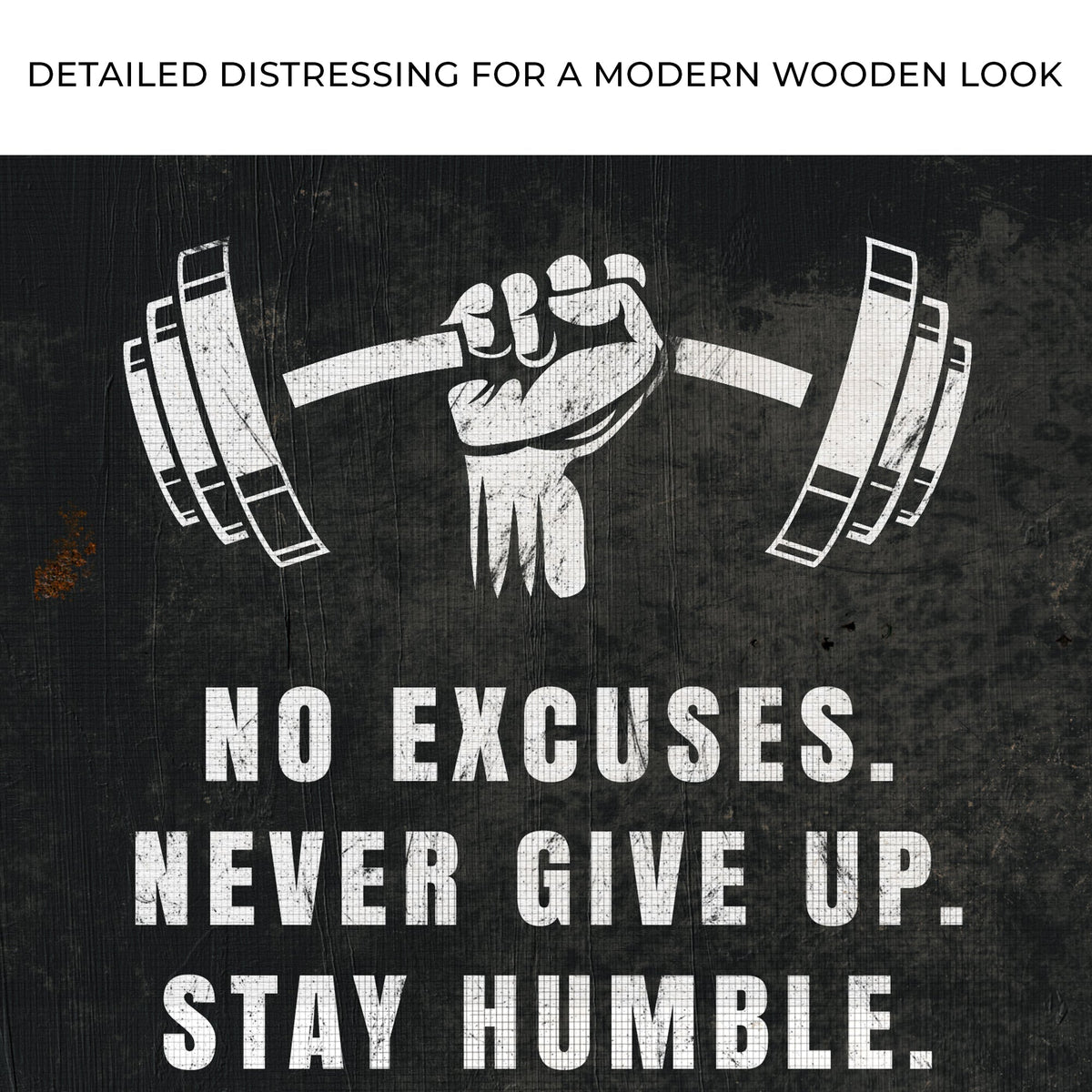 No Excuses Motivational Sign