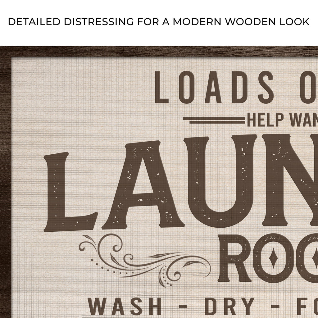 Loads Of Fun Help Wanted Laundry Room Sign