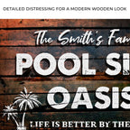 Poolside Oasis Sign