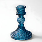 Colored Glass Taper Holder | True Blue