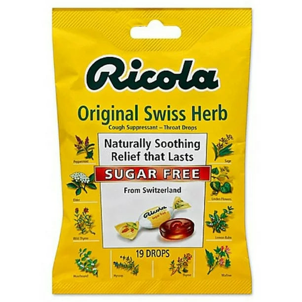 Ricola Sugar-Free Swiss Herb Cough Drops (Pack of 8-19ct)