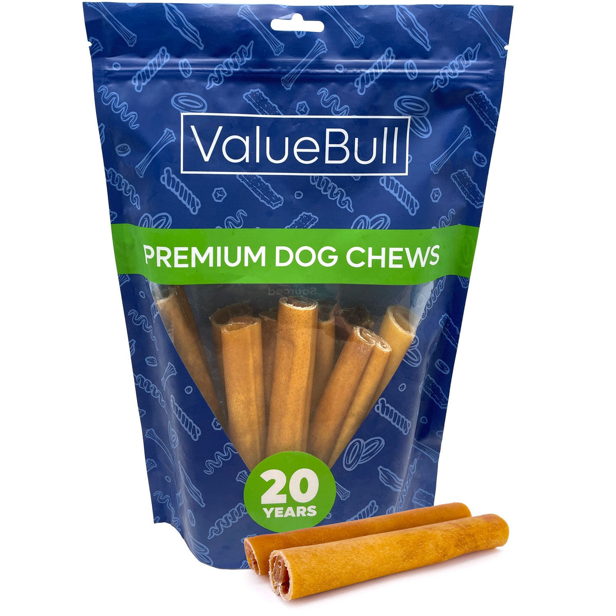 ValueBull Buffalo Collagen Sticks, 6 Inch Super Jumbo Chews, 10 Count