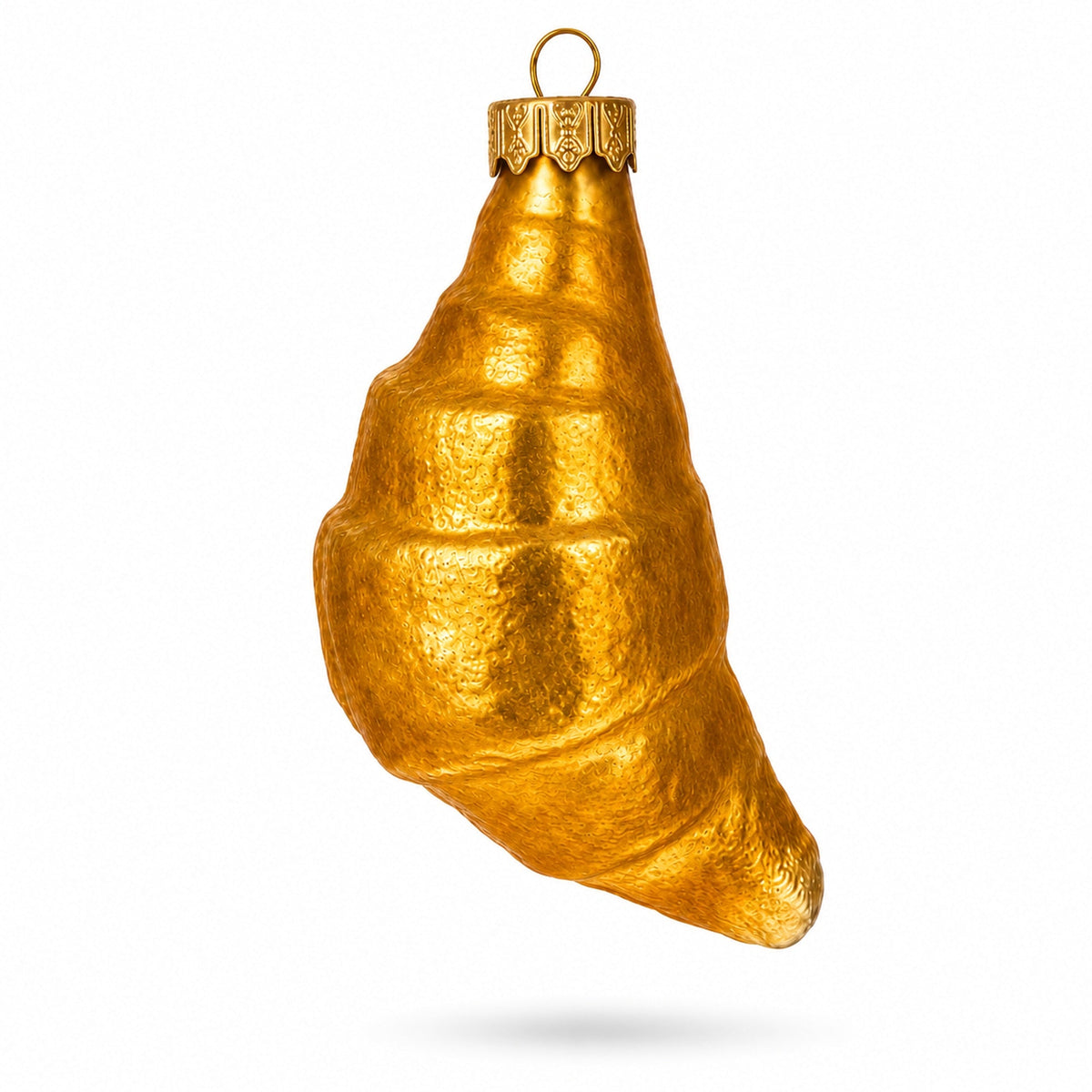 Realistic Croissant Glass Christmas Ornament