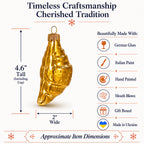 Realistic Croissant Glass Christmas Ornament