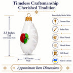 Strawberry Pierogi Varenyk Glass Christmas Ornament