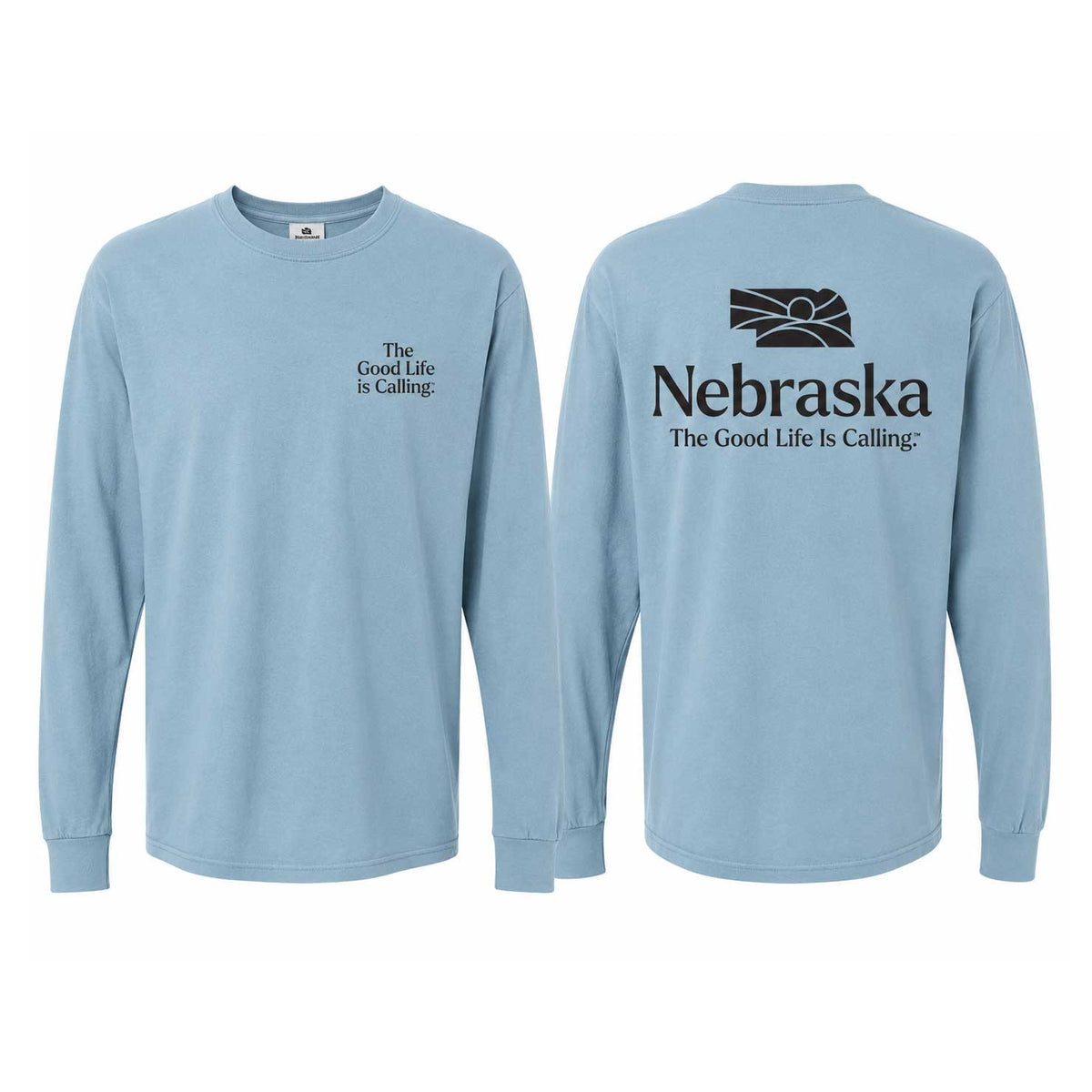 Long Sleeve Nebraska Shirt | Agate Blue | Nebraska Department of Economic Development