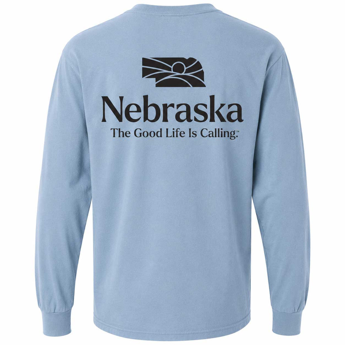Long Sleeve Nebraska Shirt | Agate Blue | Nebraska Department of Economic Development
