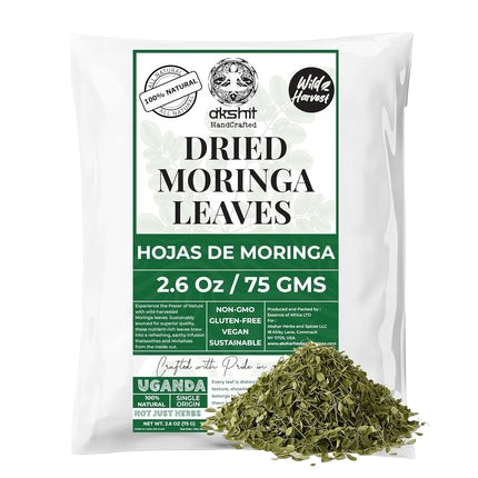 Dried Moringa Leaves 2.6 oz – Loose Leaf Herbal Tea | Akshit