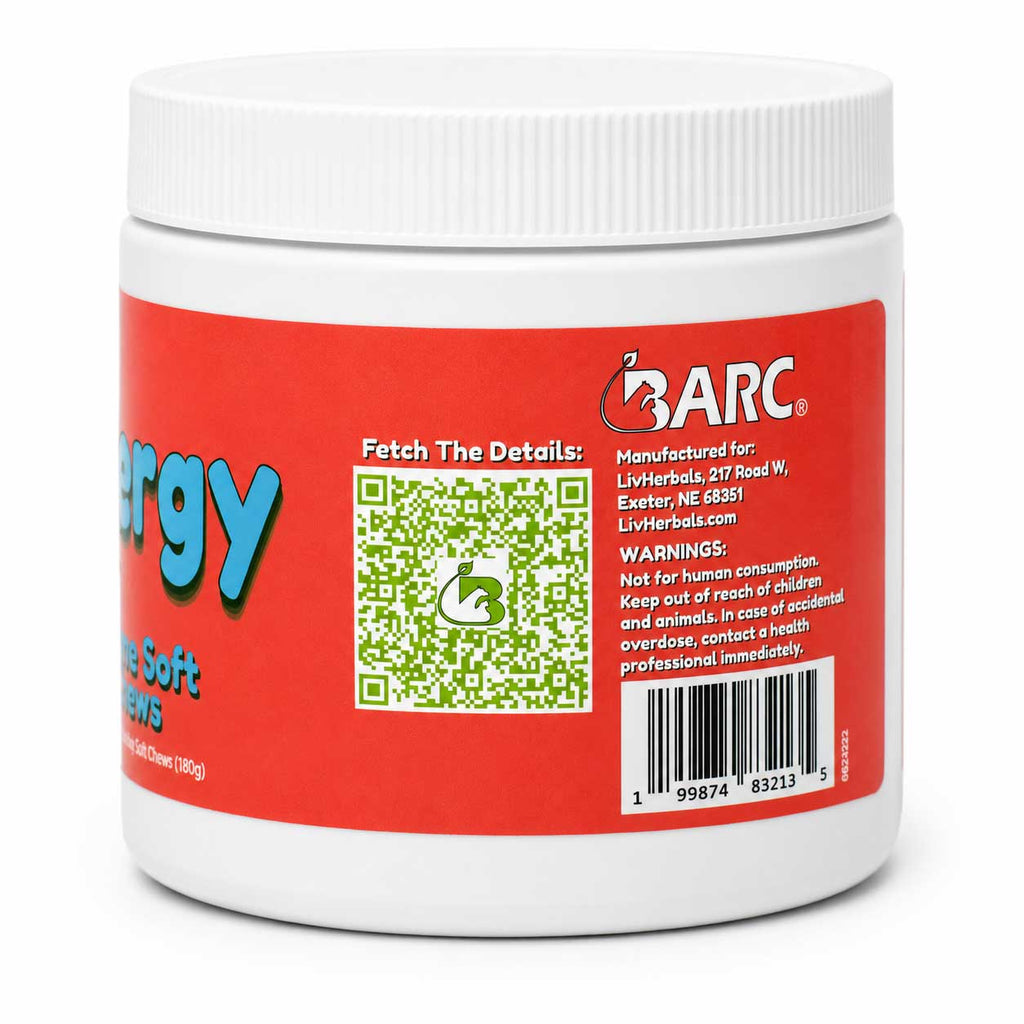 Allergy Support Soft Chews for Dogs | Pack of 3 | 60 Chews - 6.35 oz | LivHerbals, Inc.