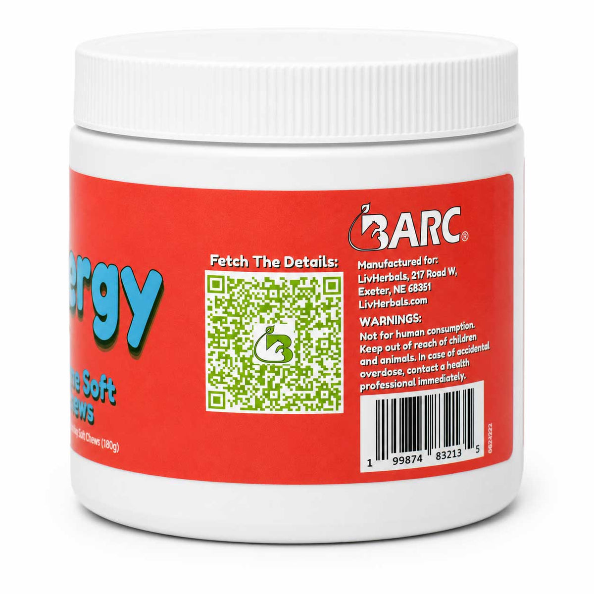 Allergy Support Soft Chews for Dogs | Pack of 2 | 60 Chews - 6.35 oz | LivHerbals, Inc.