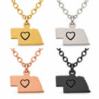 Nebraska Heart Necklace | Multiple Colors | Lux by Leslie
